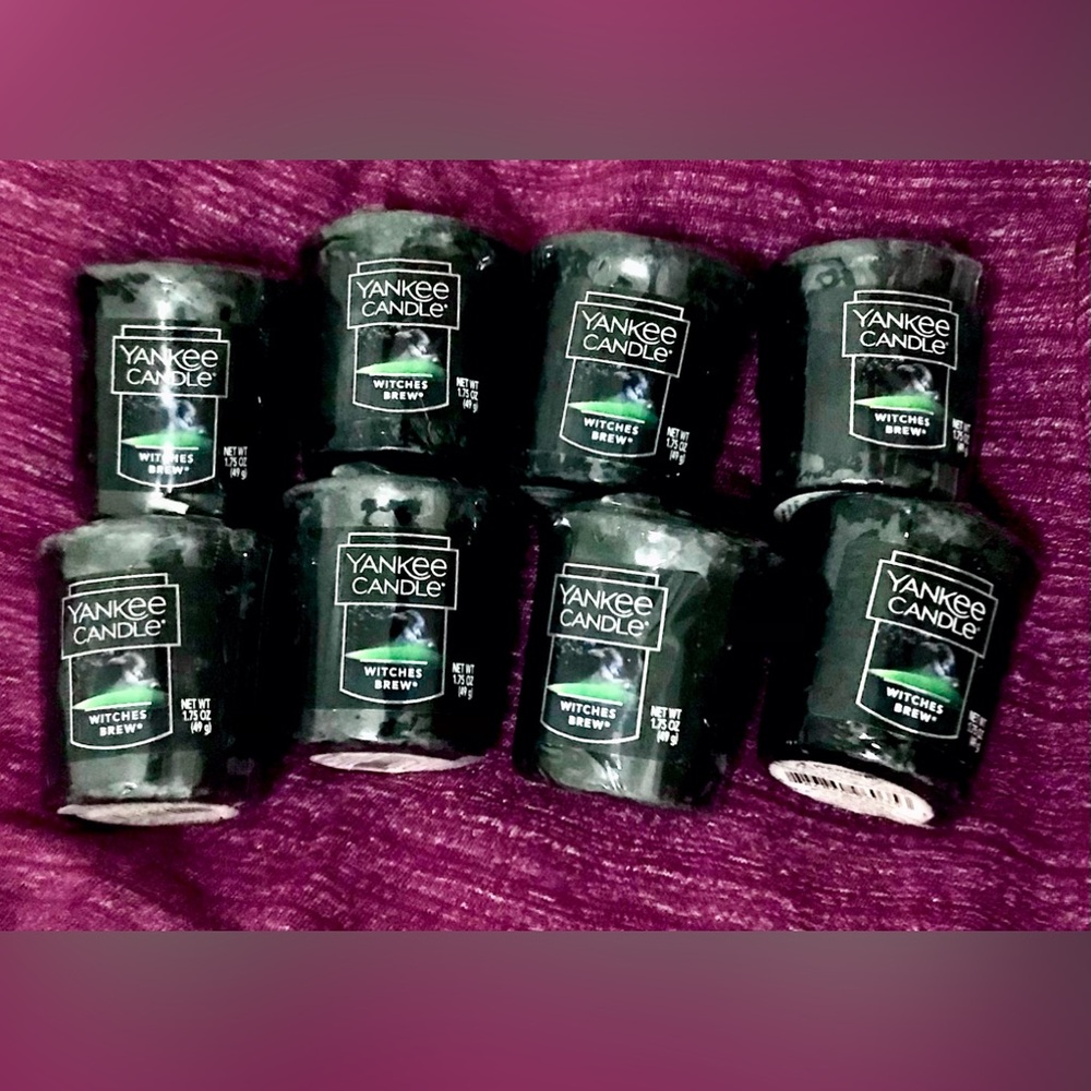 8 Yankee Candle Witches' Brew Votives Black